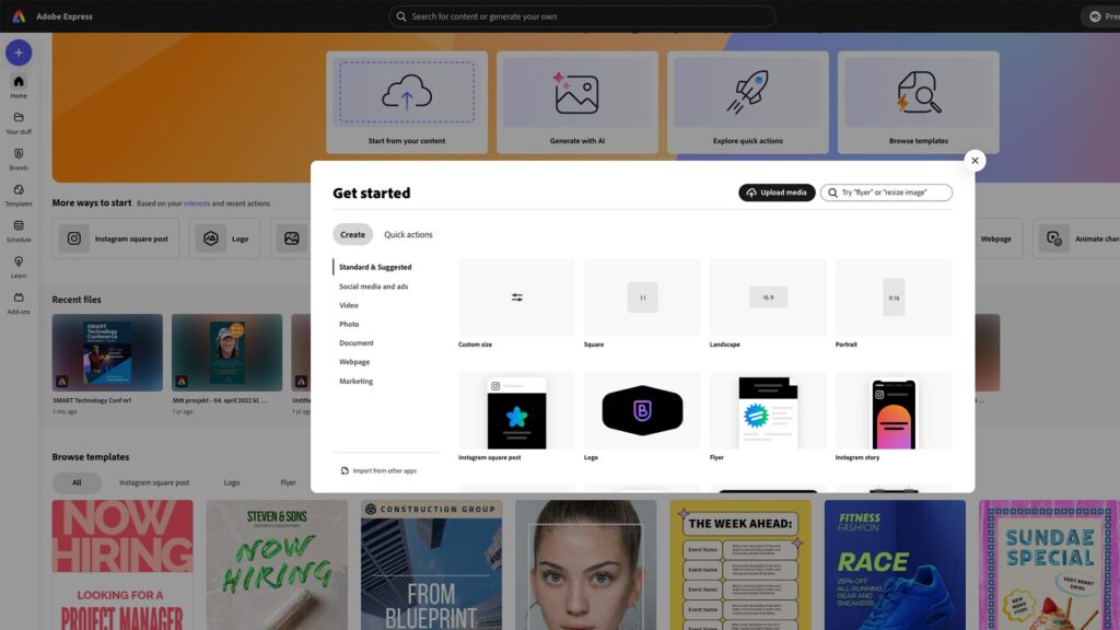 Adobe-express-gratis-programvare-innholdsmakedsføring
